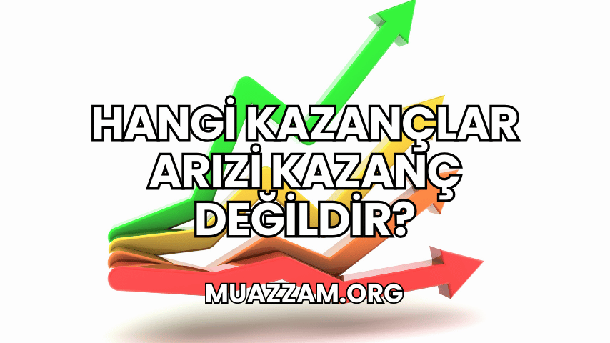 Hangi Kazançlar Arızi Kazanç Değildir?